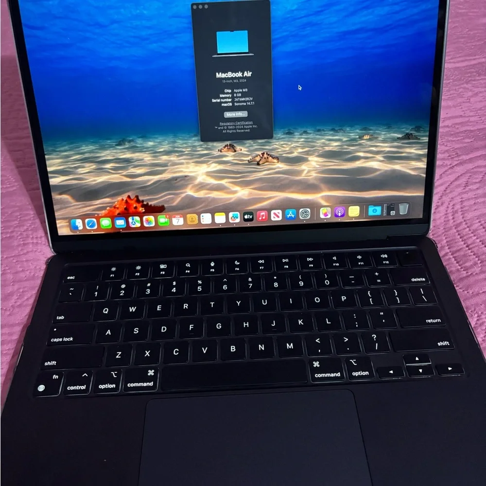 Apple MacBook Air Black Laptop with Backlit Keyboard